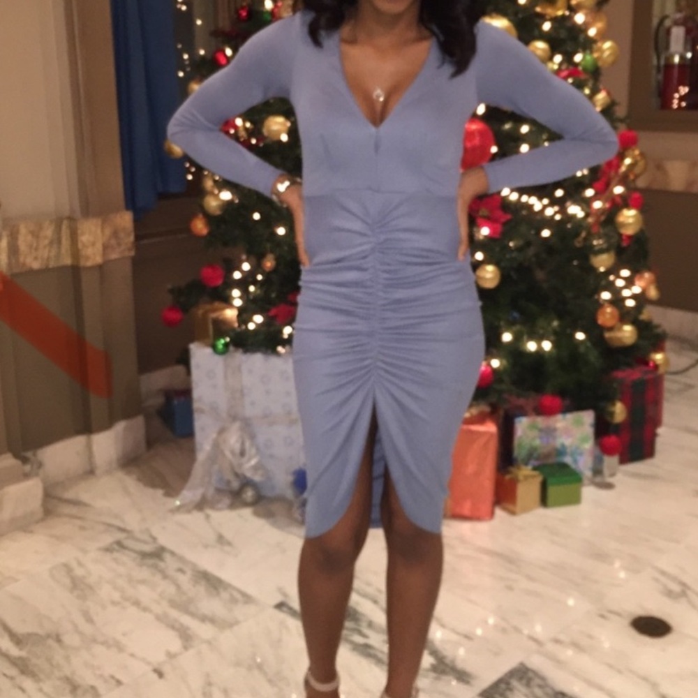 Steel Blue split dress